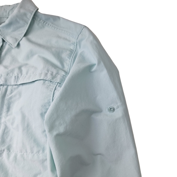 L.L Bean Women Small Vented Long Sleeve Outdoor Hiking Button Down Shirt Pockets - Picture 5 of 15